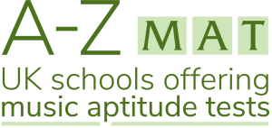 A to Z schools list Music Aptitude Test secondary transfers UK