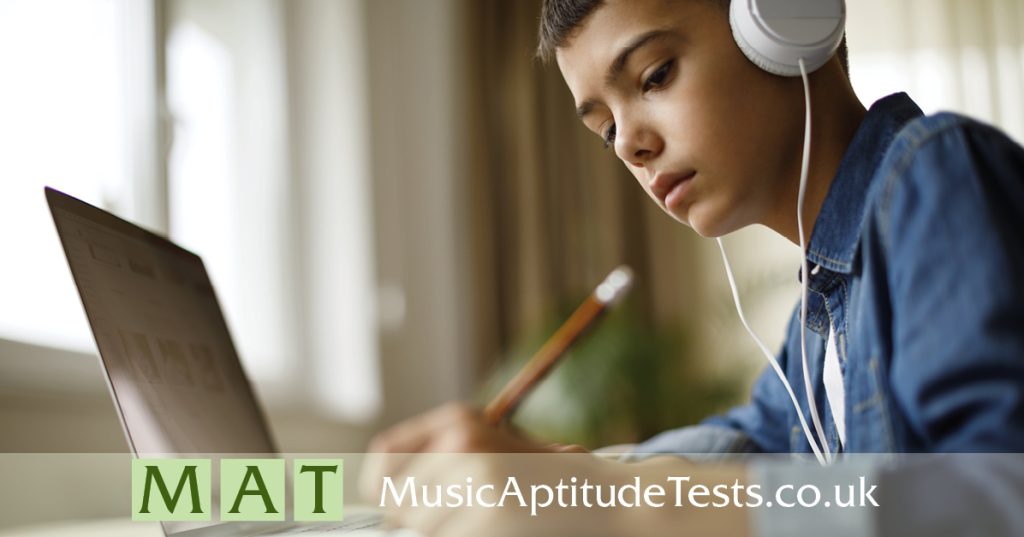 Music aptitude test information about the Croxley Danes School, Croxley Green, Herts