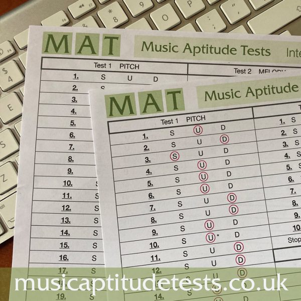 Music Aptitude Test practice test sheets digital download pdfs